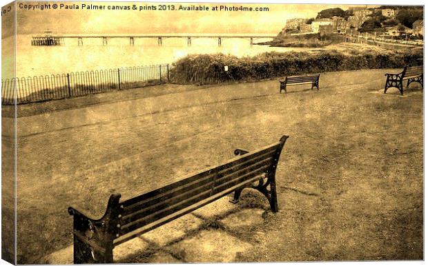 Clevedon picturesque seafront Canvas Print by Paula Palmer canvas