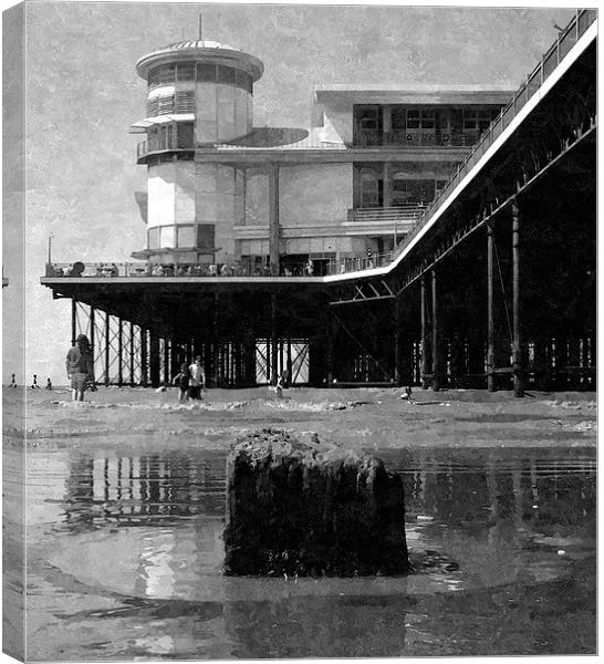 Grand Pier at Weston-Super-Mare North Somerset  Canvas Print by Paula Palmer canvas