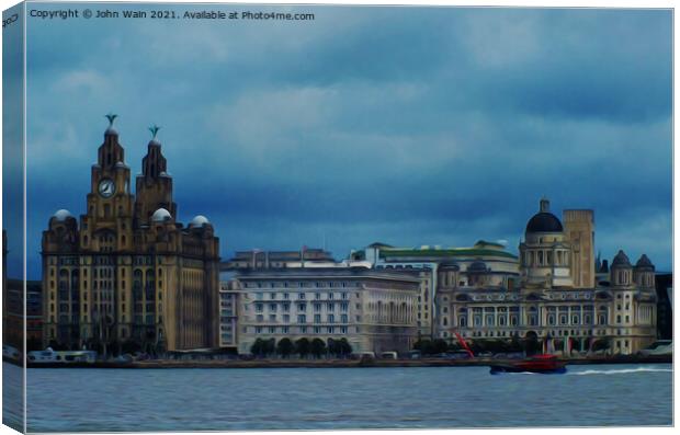 Three Graces (Digital Art Painting) Canvas Print by John Wain