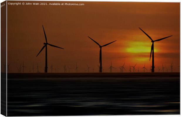 Windmills (Digital Art) Canvas Print by John Wain