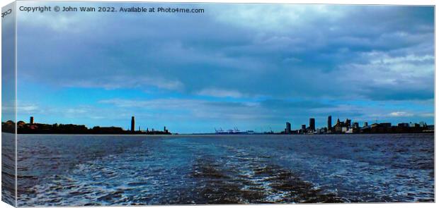 Merseyside from the River Canvas Print by John Wain