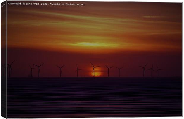 Windmills (Digital Art) Canvas Print by John Wain