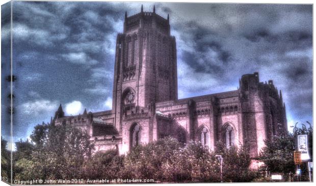Liverpool Anglican Cathedral Canvas Print by John Wain