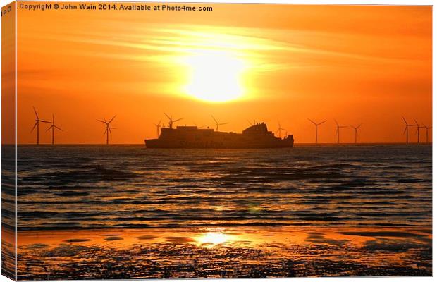 Belfast Ferry Canvas Print by John Wain