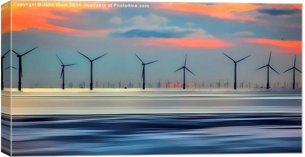 Windmills to the Horizon Canvas Print by John Wain