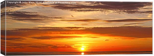 River Alt Sunset.. Canvas Print by John Wain