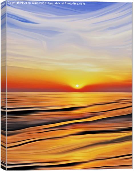 Sunset Bay Canvas Print by John Wain