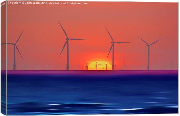 Windmills to the Sun  Canvas Print by John Wain