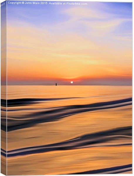 Sunset in the Bay Canvas Print by John Wain