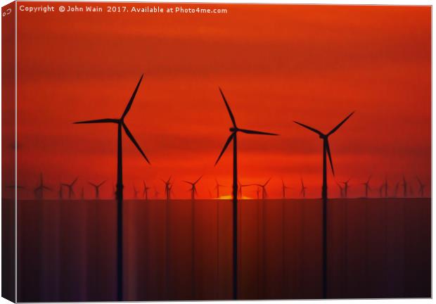 Wind Farms (Digital Art) Canvas Print by John Wain