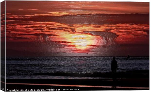 As the Sun goes down Canvas Print by John Wain