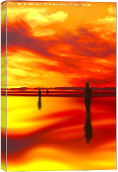 Sunset reflection Canvas Print by John Wain