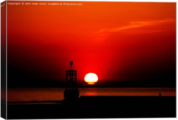 Liverpool Bay Sunset Canvas Print by John Wain