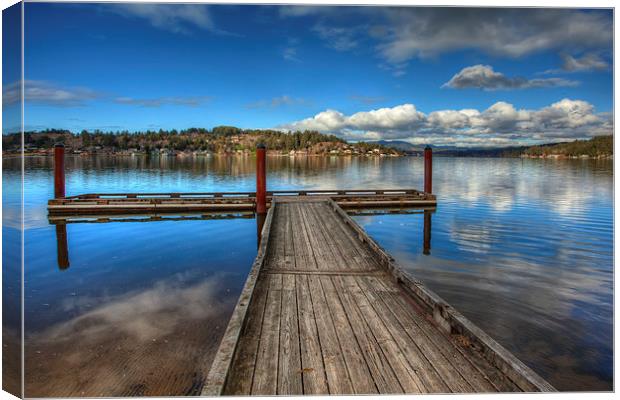 Devils Lake Canvas Print by Jo-Hanna Wienert