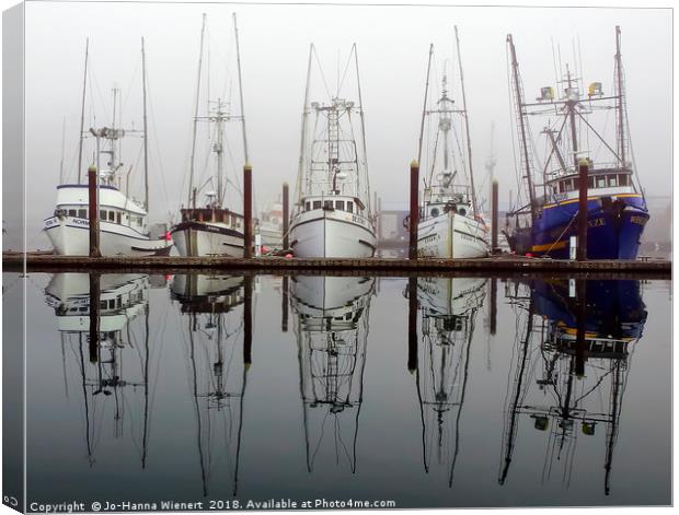 Fog Fleet Canvas Print by Jo-Hanna Wienert