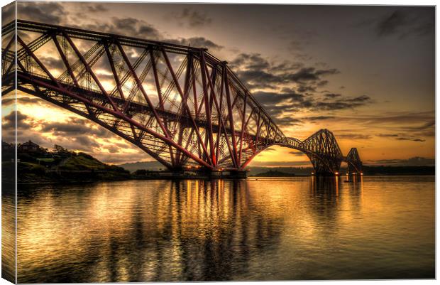 Sunrise over the bridge Canvas Print by jim scotland fine art