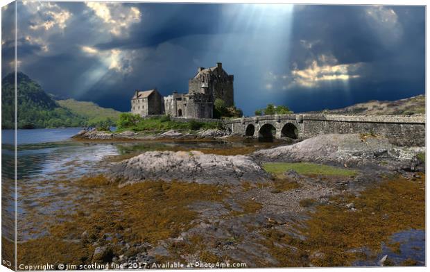 Eilean Donan Castle Canvas Print by jim scotland fine art