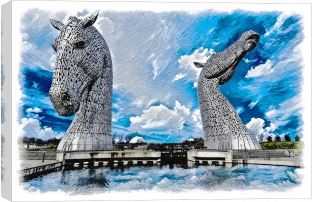 Kelpies  Canvas Print by jim scotland fine art