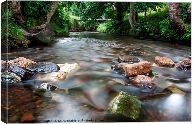 Smooth River Canvas Print by Kerry Pennington