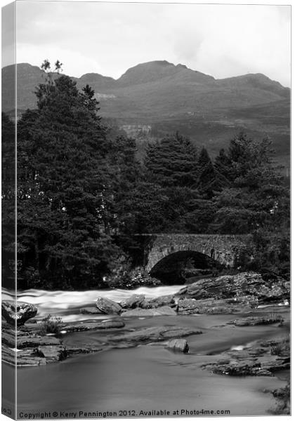 Bridge over Water Canvas Print by Kerry Pennington