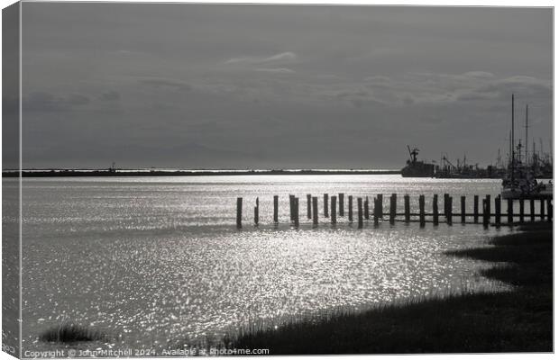 Harbour Sunset Canvas Print by John Mitchell