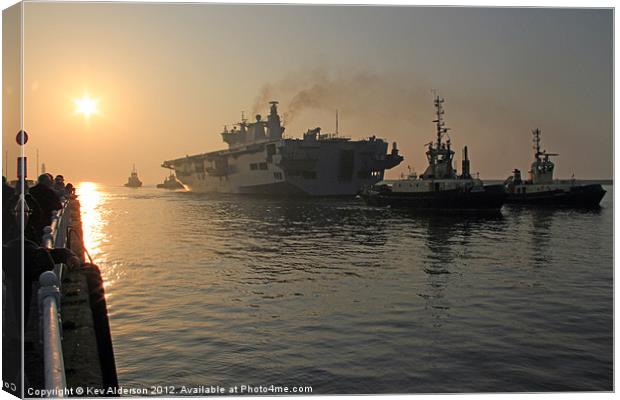 HMS Ocean Canvas Print by Kev Alderson