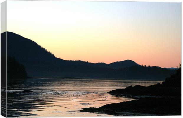 Sunrise over Vancouver Island Canvas Print by Ruth Hallam