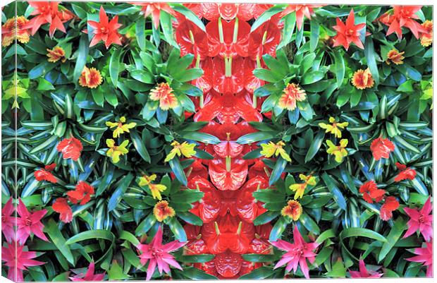 Tropical flower pattern Canvas Print by Ruth Hallam