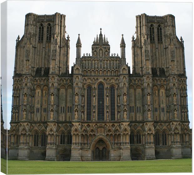Wells Cathedral Canvas Print by Ruth Hallam