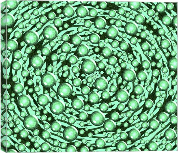 Green bubbles Canvas Print by Ruth Hallam
