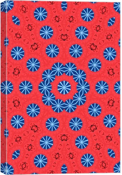 Red and blue circle star Canvas Print by Ruth Hallam