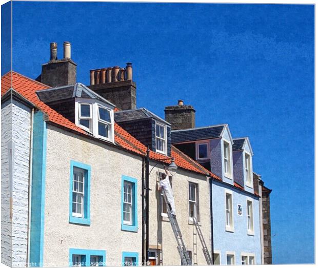 pittenweem painter Canvas Print by dale rys (LP)