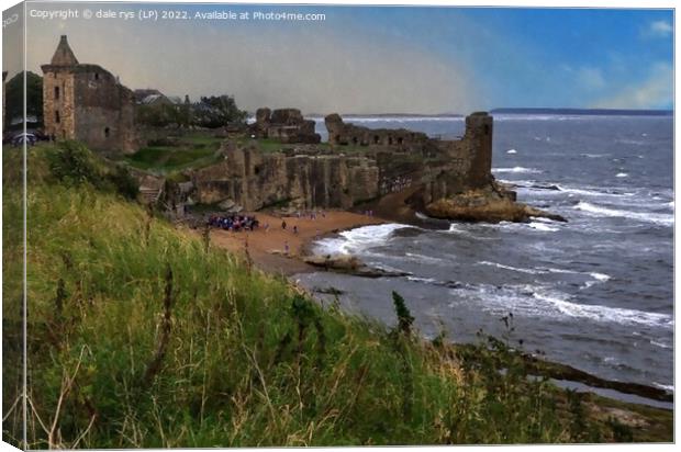 st. andrews castle saint andrews Canvas Print by dale rys (LP)