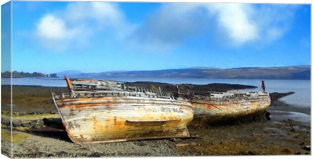 3 wrecks isle of mull or the 3 ladies Canvas Print by dale rys (LP)