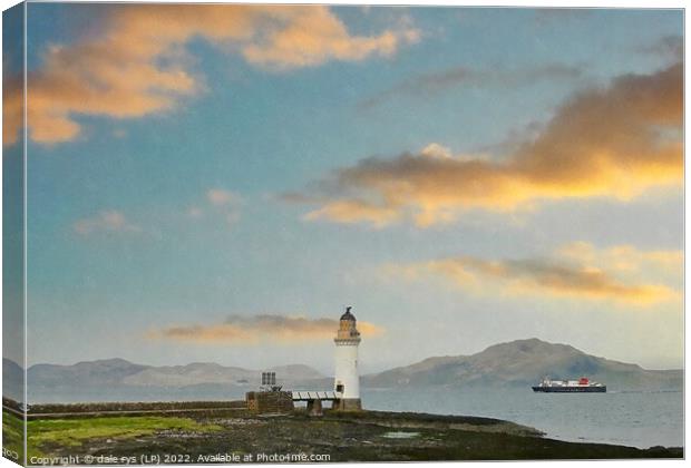 TOBERMORY MULL LIGHTHOUSE argyll and bute Canvas Print by dale rys (LP)