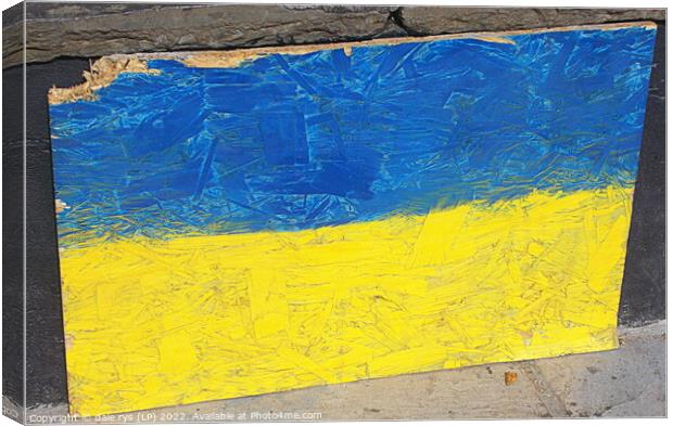 Ukraine flag  Canvas Print by dale rys (LP)