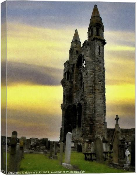 st. andrews cathedral saint andrews Canvas Print by dale rys (LP)