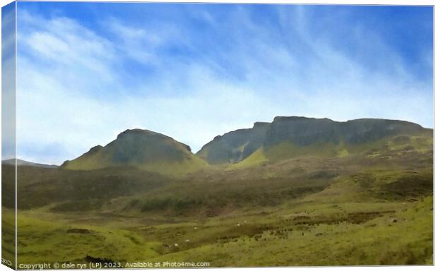 land of sheep Outdoor mountain on SKYE Canvas Print by dale rys (LP)