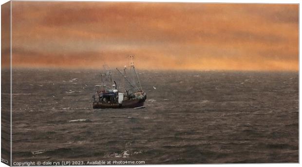 Tranquil Sailboat Sojourn after the sunset Canvas Print by dale rys (LP)