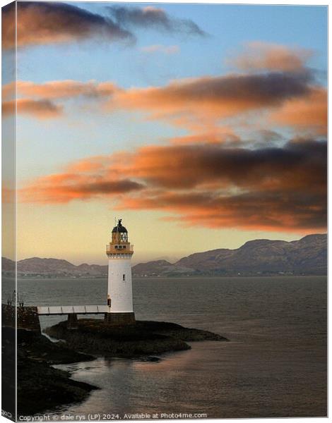 TOBERMORY MULL LIGHTHOUSE Canvas Print by dale rys (LP)