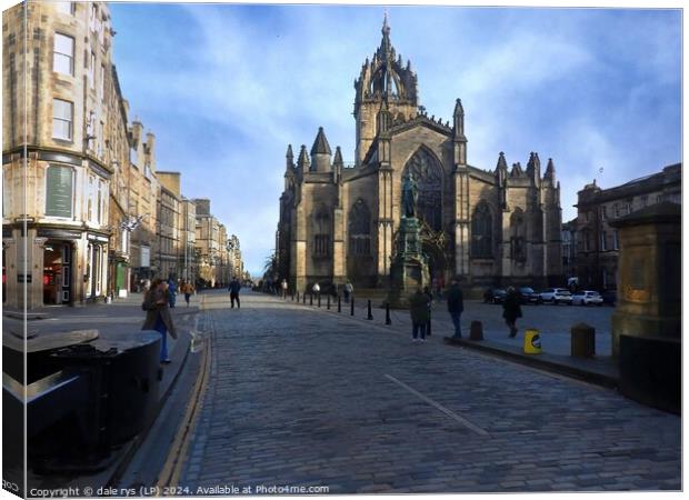 EDINBURGH OLD TOWN St Giles' Cathedral, or the High Kirk of Edinburgh Canvas Print by dale rys (LP)
