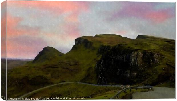 QUIRAING SKYE SCOTLAND SUNSET Canvas Print by dale rys (LP)