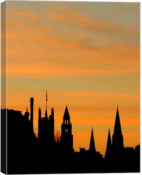 the sun goes down on edinburgh Canvas Print by dale rys (LP)