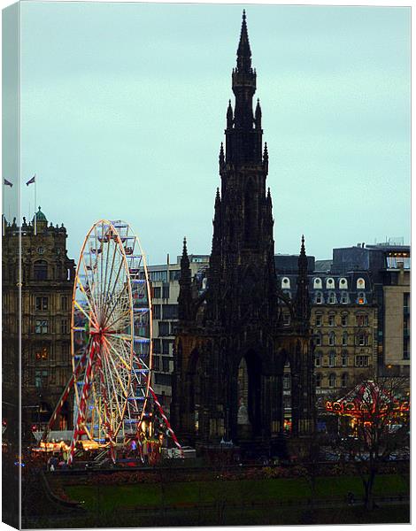 edinburgh christmas Canvas Print by dale rys (LP)