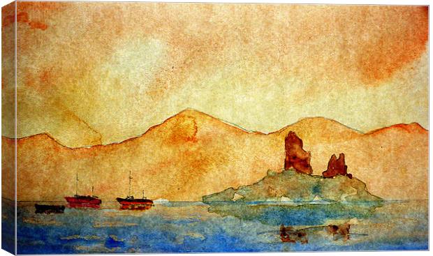 castle on sea Canvas Print by dale rys (LP)