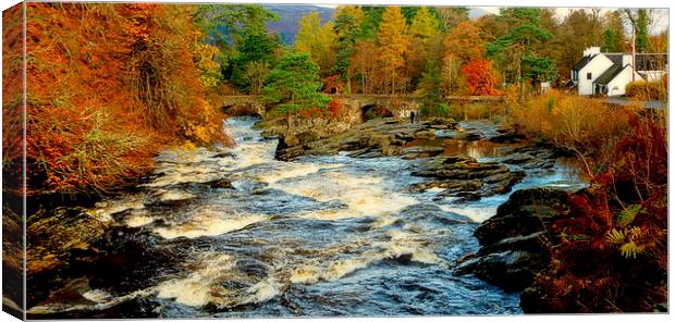  falls of dochart    Canvas Print by dale rys (LP)