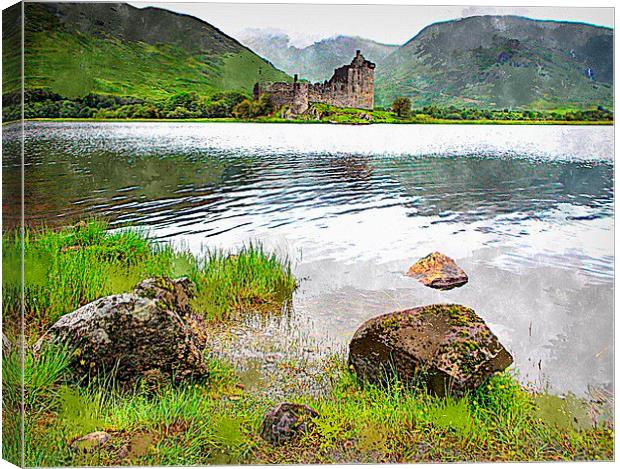Majestic Kilchurn Castle Standing Tall by Loch Awe Canvas Print by dale rys (LP)
