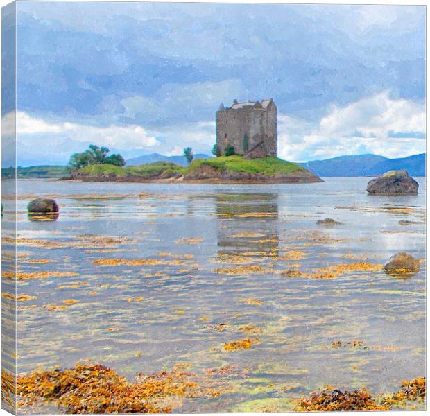  stalker castle - scotland argyll and bute  Canvas Print by dale rys (LP)