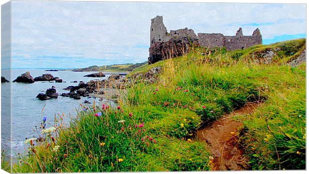  dunure castle-scotland Canvas Print by dale rys (LP)