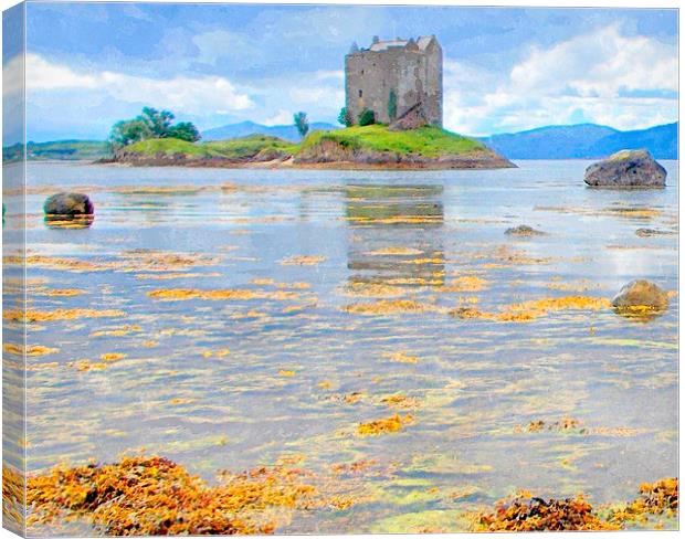 castle stalker - scotland argyll and bute Canvas Print by dale rys (LP)